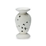 Portacandela bianco Lotus 20cm