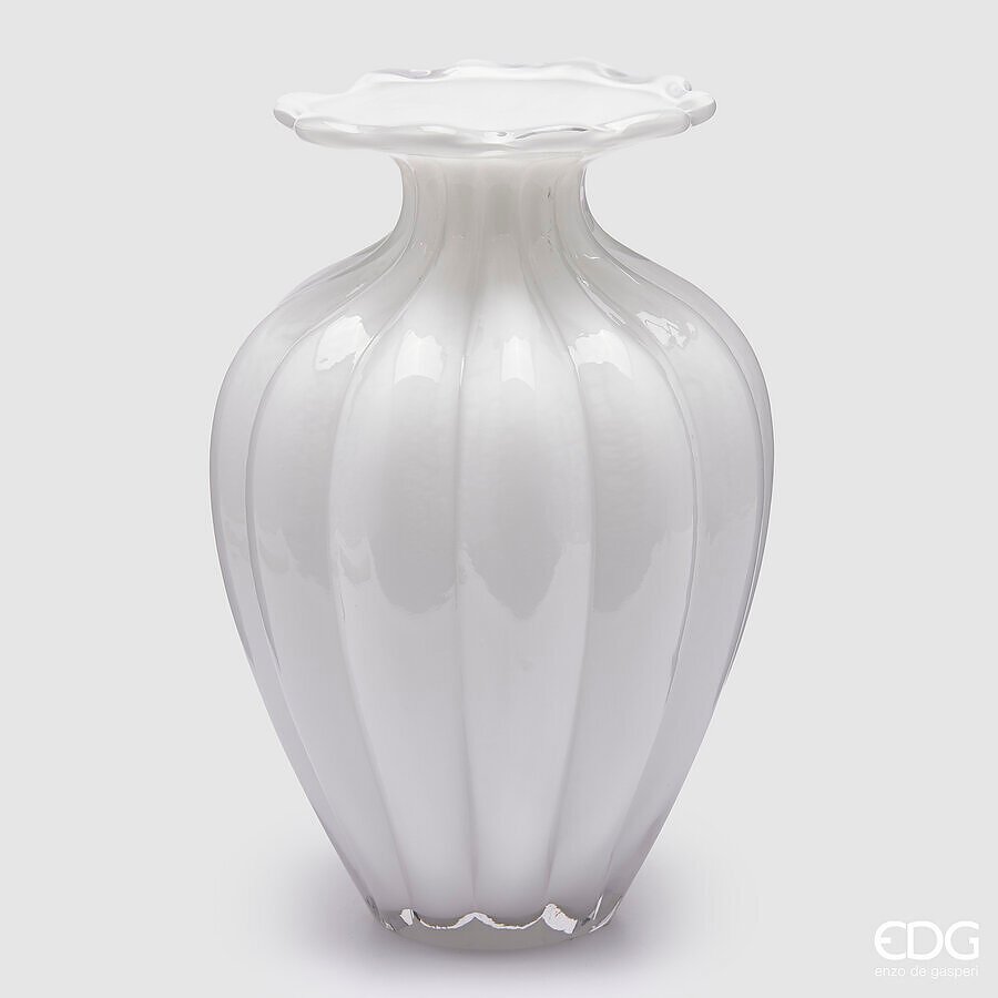 Vaso Blossom in Vetro bianco EDG-Enzo De Gasperi Vaso Blossom in Vetro bianco EDG-Enzo De Gasperi