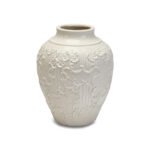 Vaso bianco dentelle 28cm