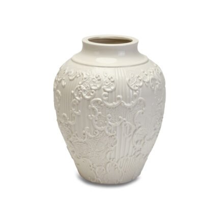 Vaso bianco dentelle 28cm