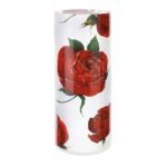 Vaso rose baccarat bianco 30cm