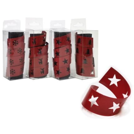 set fermatovaglioli natalizi rossi