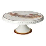 Alzata christmas in porcellana di Brandani frontale