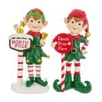 Elfo di natale in resina 31cm