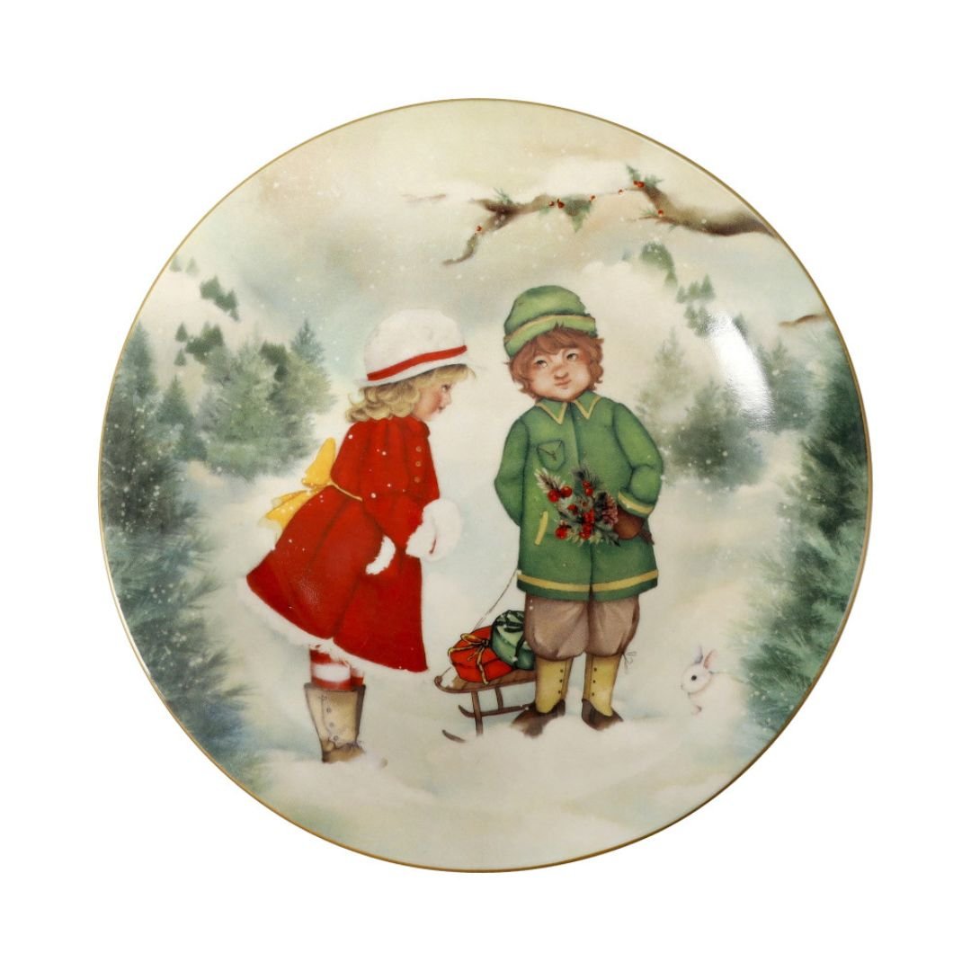 Piattino Cuccioli Bimbi Romantici di Brandani Piattino Cuccioli Bimbi Romantici