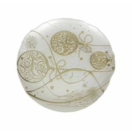 Piatto Regalomagia Bianco e Oro 32cm