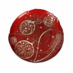 Piatto Regalomagia Rosso e Oro 32cm