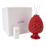 Profumatore pigna rossa in porcellana