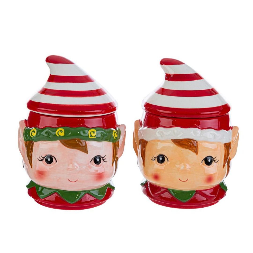 Scatola Elfo in Ceramica Natalizia Scatola Elfo in Ceramica