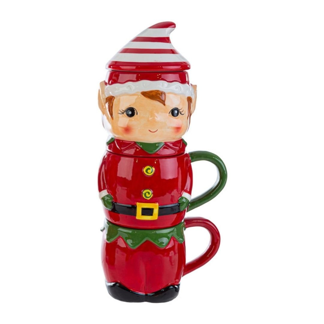 Set 2 tazze con Scatola Elfo Le Stelle Set 2 tazze con Scatola Elfo