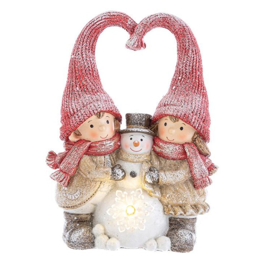 Bimbi Natalizi in Resina a Led 24cm di Le Stelle Bimbi Natalizi in Resina a Led 24cm