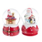 Carillon Ampolla Babbo Natale 15cm