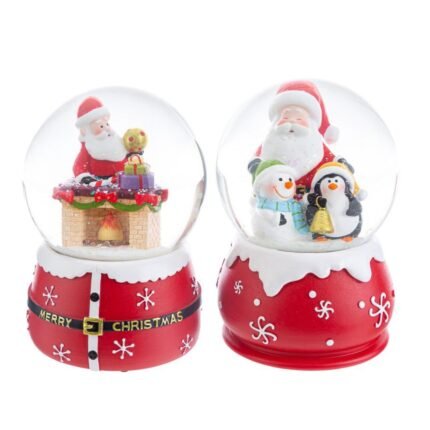 Carillon Ampolla Babbo Natale 15cm