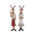 Coppia Renne Natalizie 31cm