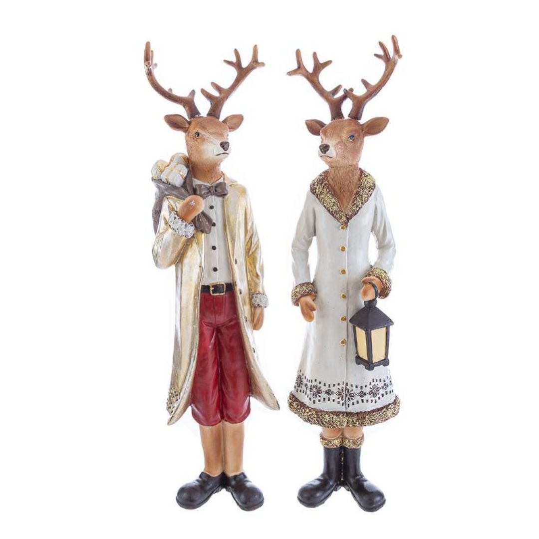 Coppia Renne Natalizie 42cm di Le Stelle Coppia Renne Natalizie 42cm