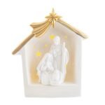Sacra Famiglia in Porcellana a Led 21cm