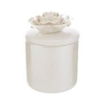 Barattolo in Porcellana Bianca con Candela