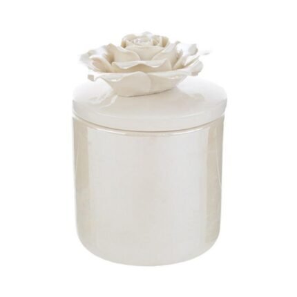Barattolo in Porcellana Bianca con Candela