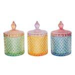 Barattolo in Vetro Colorato 13cm