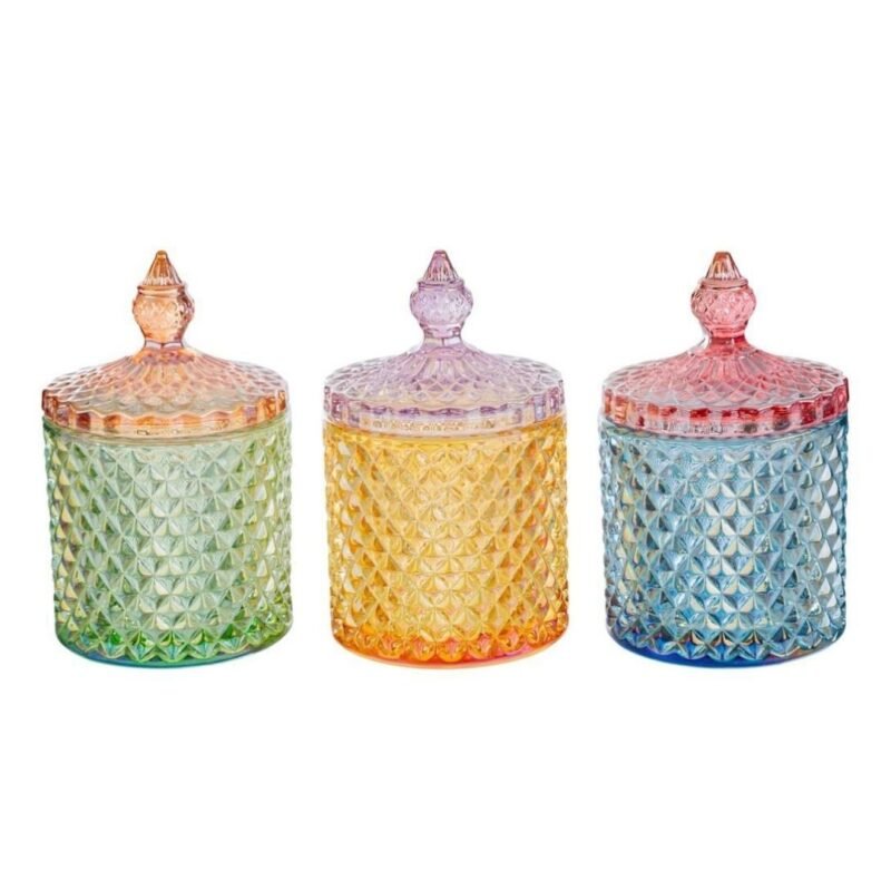 Barattolo in Vetro Colorato 13cm