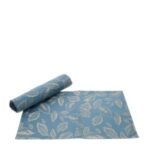 Box 2 tovagliette foliage blu e oro