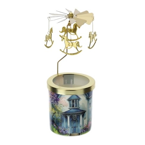 Candela Profumata Cottage Oud Blu di Hervit Creation Candela Profumata Cottage Oud Blu