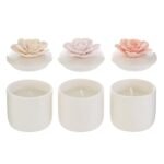 Candela Scatola Fiore in Porcellana