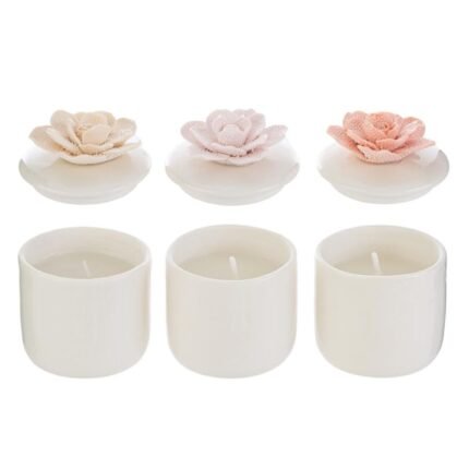 Candela Scatola Fiore in Porcellana