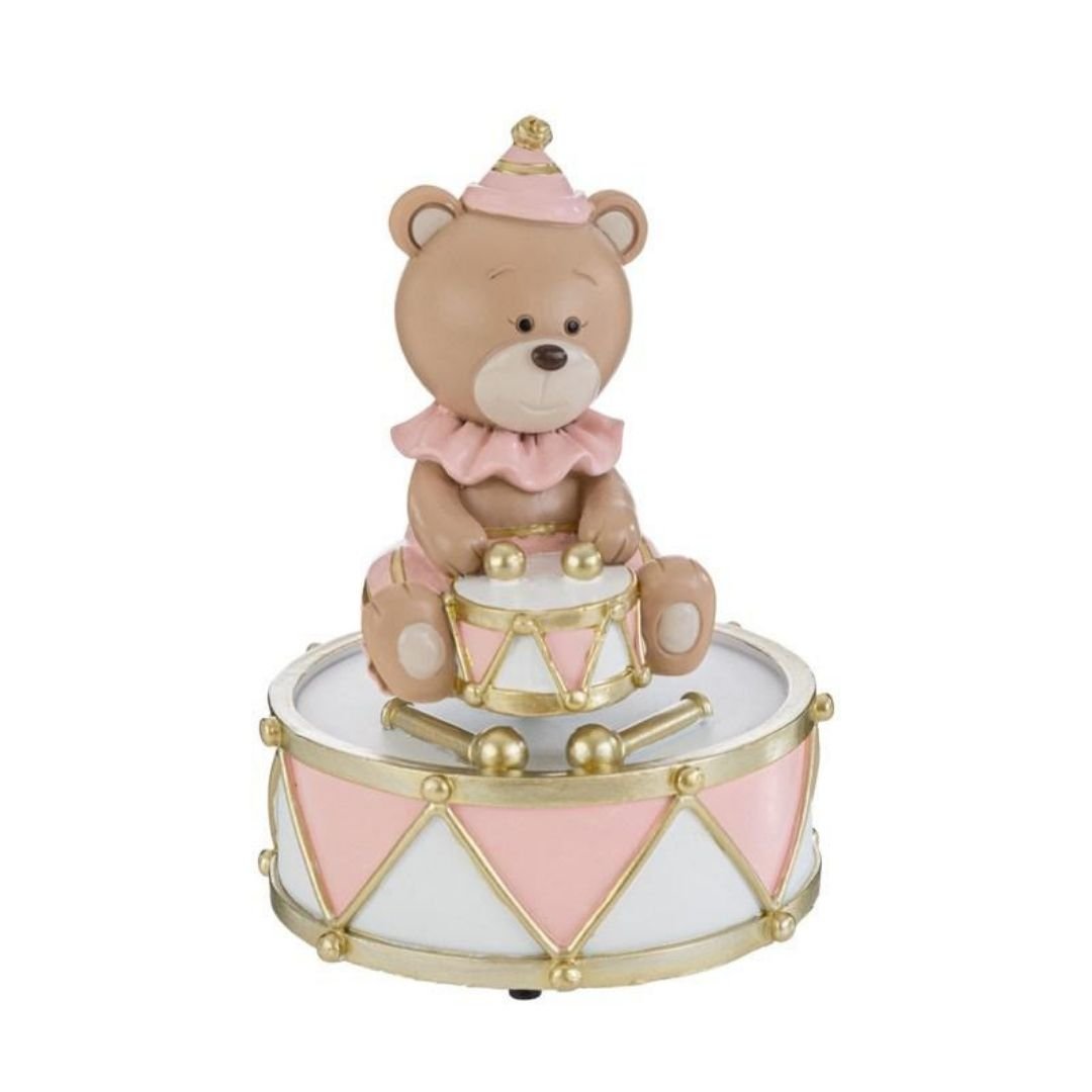 Carillon Orsetto Rosa 16cm di Le Stelle Bomboniere Carillon Orsetto Rosa 16cm