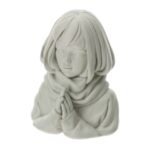Girl Mezzobusto in resina Grigio