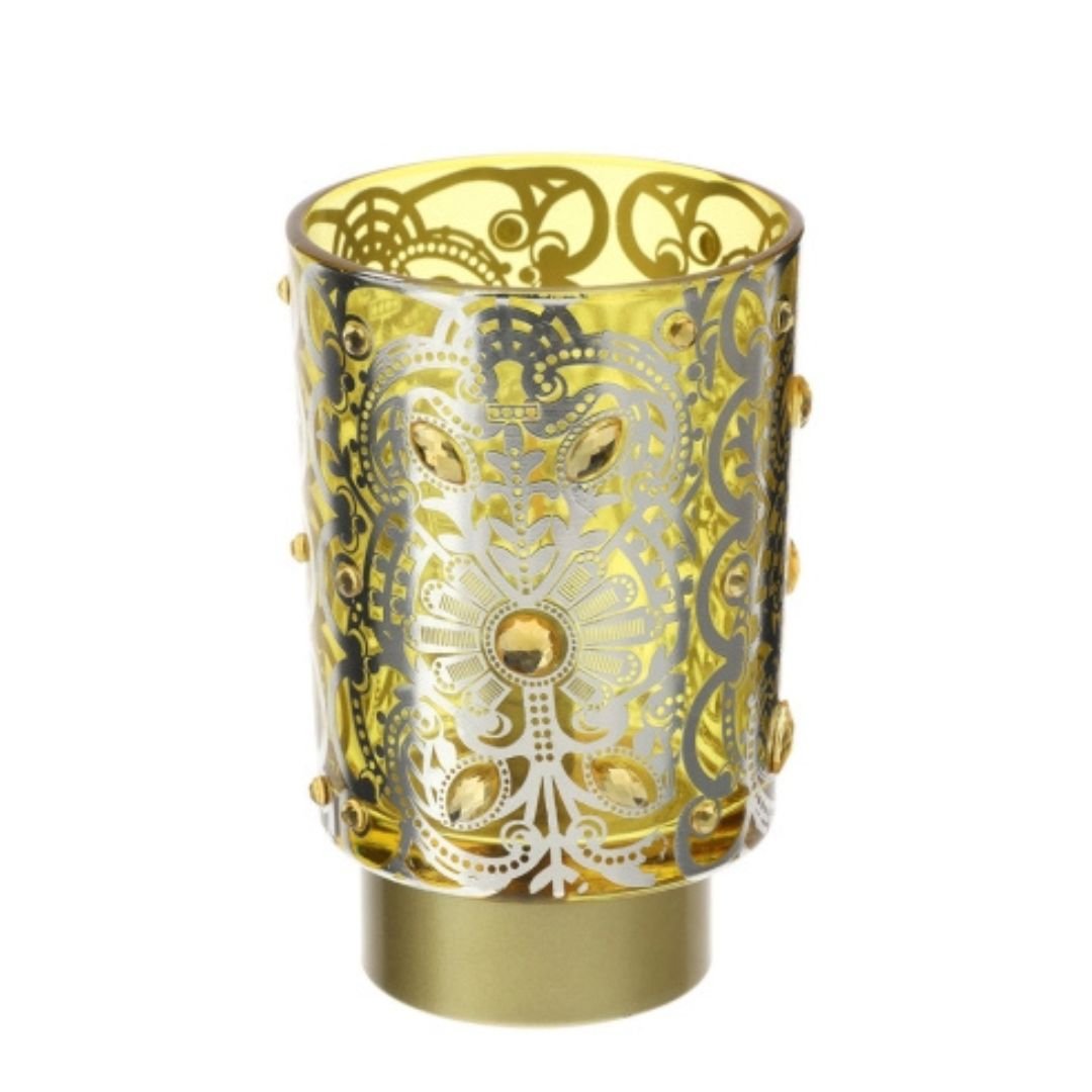 Lampada Vetro Bisanzio Giallo di Hervit Creation Lampada Vetro Bisanzio Giallo