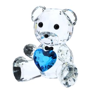 Orsetto in Cristallo con Cuore Blu