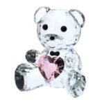 Orsetto in Cristallo con Cuore Rosa