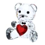 Orsetto in Cristallo con Cuore Rosso