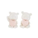 Orsetto in Porcellana Cuore Rosa