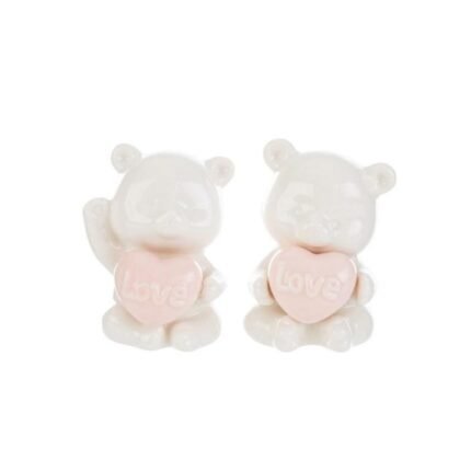 Orsetto in Porcellana Cuore Rosa