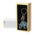 Portachiavi Elefante Pietre Blu