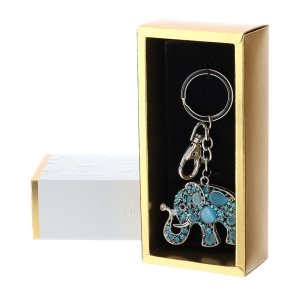 Portachiavi Elefante Pietre Blu