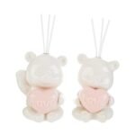 Profumatore Orsetto Porcellana Rosa 13cm