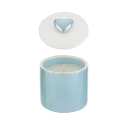 Scatola Candela Soia Celeste