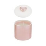 Scatola Candela Soia Rosa