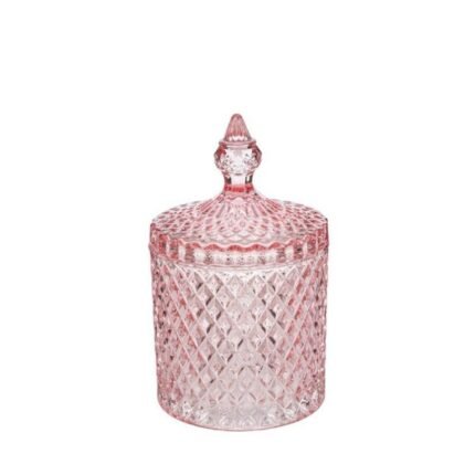 Scatola Vetro Dorothy Rosa 13cm