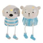 Animali Porcellana con Led Celeste