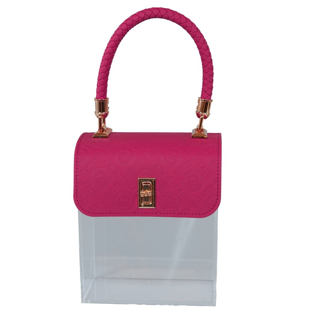 Borsa in Plex con Manico Fuxia di Melograno Borsa in Plex con Manico Fuxia