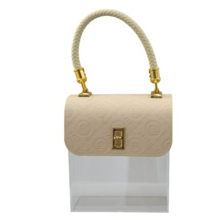 Borsa in Plex con Manico Panna