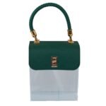 Borsa in Plex con Manico Verde