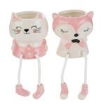 Candela Animali in Porcellana Rosa