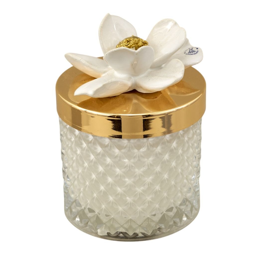 Candela Diamond Capodimonte Bianco 9cm made in Italy di Melograno Candela Diamond Capodimonte Bianco 9cm