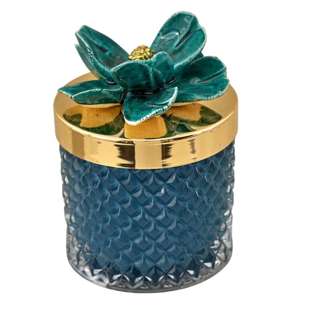 Candela Diamond Capodimonte Verde 9cm made in Italy di Melograno Candela Diamond Capodimonte Verde 9cm