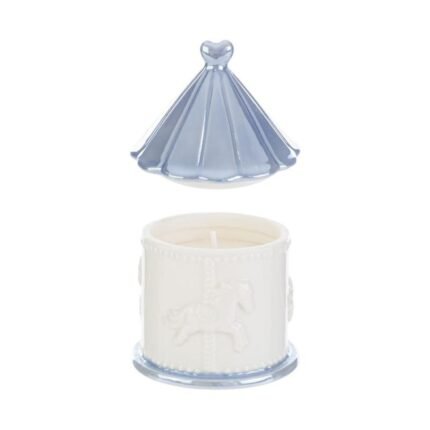 Candela Soia Giostrina in Porcellana Celeste